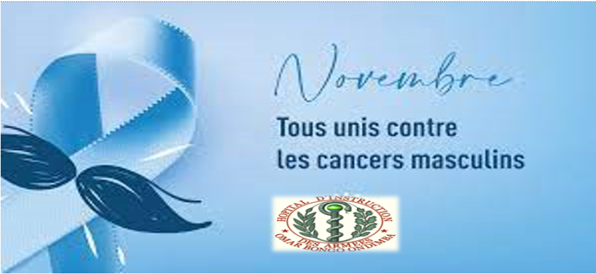 NOVEMBRE BLEU 2023 : Campagne de sensibilisation pour la lutte contre les cancers masculins. Mobilisons-nous, tous, contre les cancers masculins.